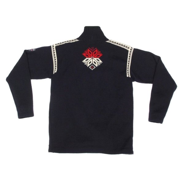 Dale of Norway men's sz S  1/4 zip Pullover Weatherproof Sweater Snowflake /844 - Picture 4 of 5